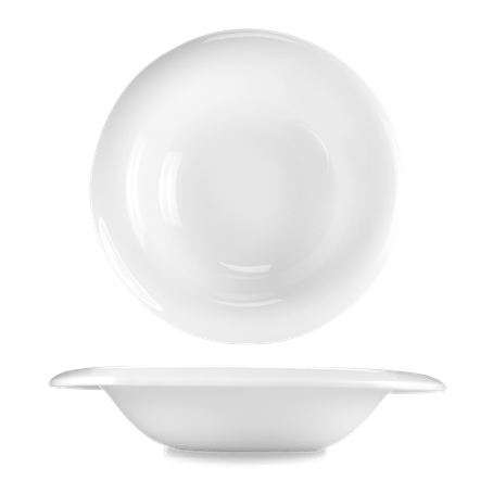 White Glide Pasta Bowl 10"